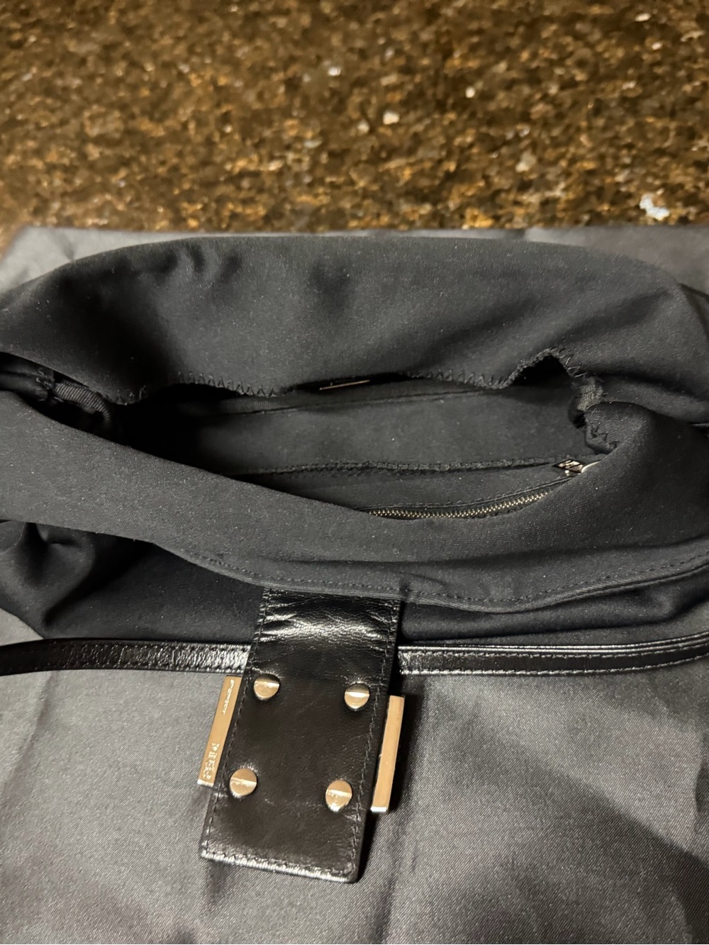 Fendi Black Shoulder Bag with Silver Hardware - Picture 10 of 10
